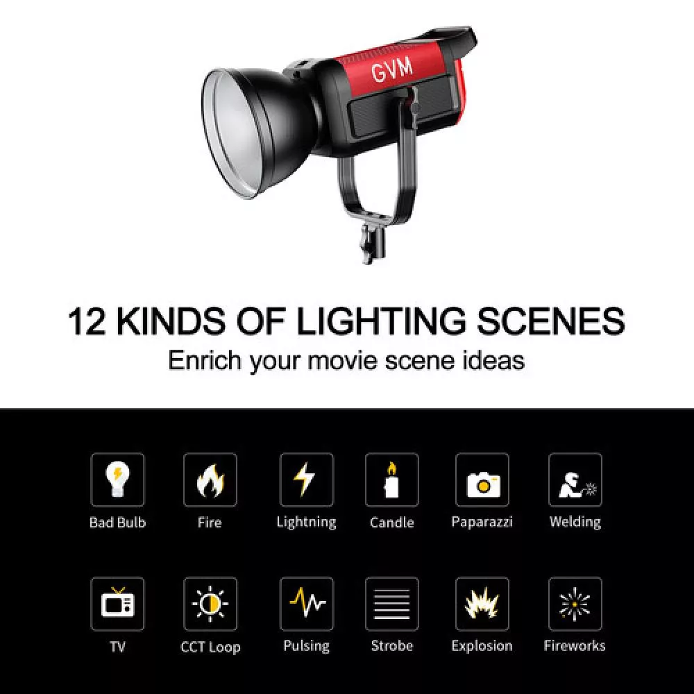 GVM - GVM Pro SD300B Bi-Color LED Monolight with Softbox set 1 (1)