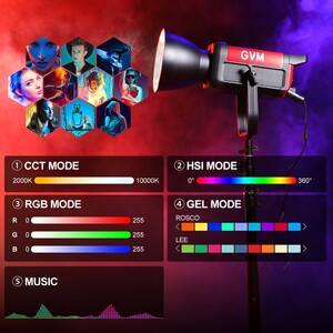 GVM Pro SD300C RGB & Bi-Color LED Video Işığı İkili Kit - Thumbnail