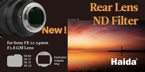 Haida Rear Lens ND Filtre Kit (ND0.9 1.2 1.8 3.0) Sony FE 12-24mm F2 8 GM Lens - HD4641
