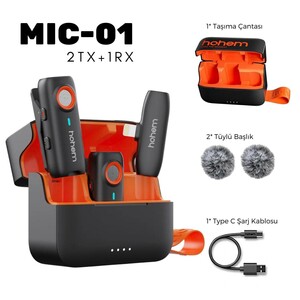 Hohem - Hohem MIC-01 Wireless 2 Kişilik Yaka Mikrofonu (Lightning) (1)