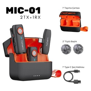 Hohem - Hohem MIC-01 Wireless 2 Kişilik Yaka Mikrofonu (Type-C) (1)