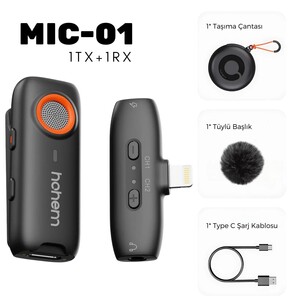 Hohem - Hohem MIC-01 Wireless Yaka Mikrofonu (Lightning) (1)
