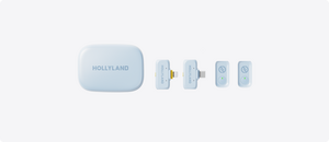 Hollyland - Hollyland LARK A1 Combo Blue 2 Kişilik Kablosuz Mikrofon Sistemi - Mavi (1)