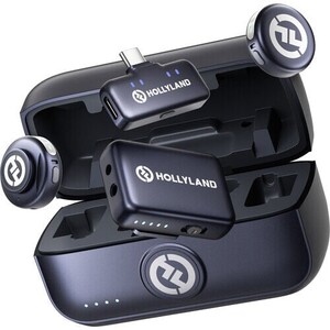 Hollyland - Hollyland LARK M3 Combo 2TX&2RX Kablosuz Mikrofon Seti (Siyah) (1)