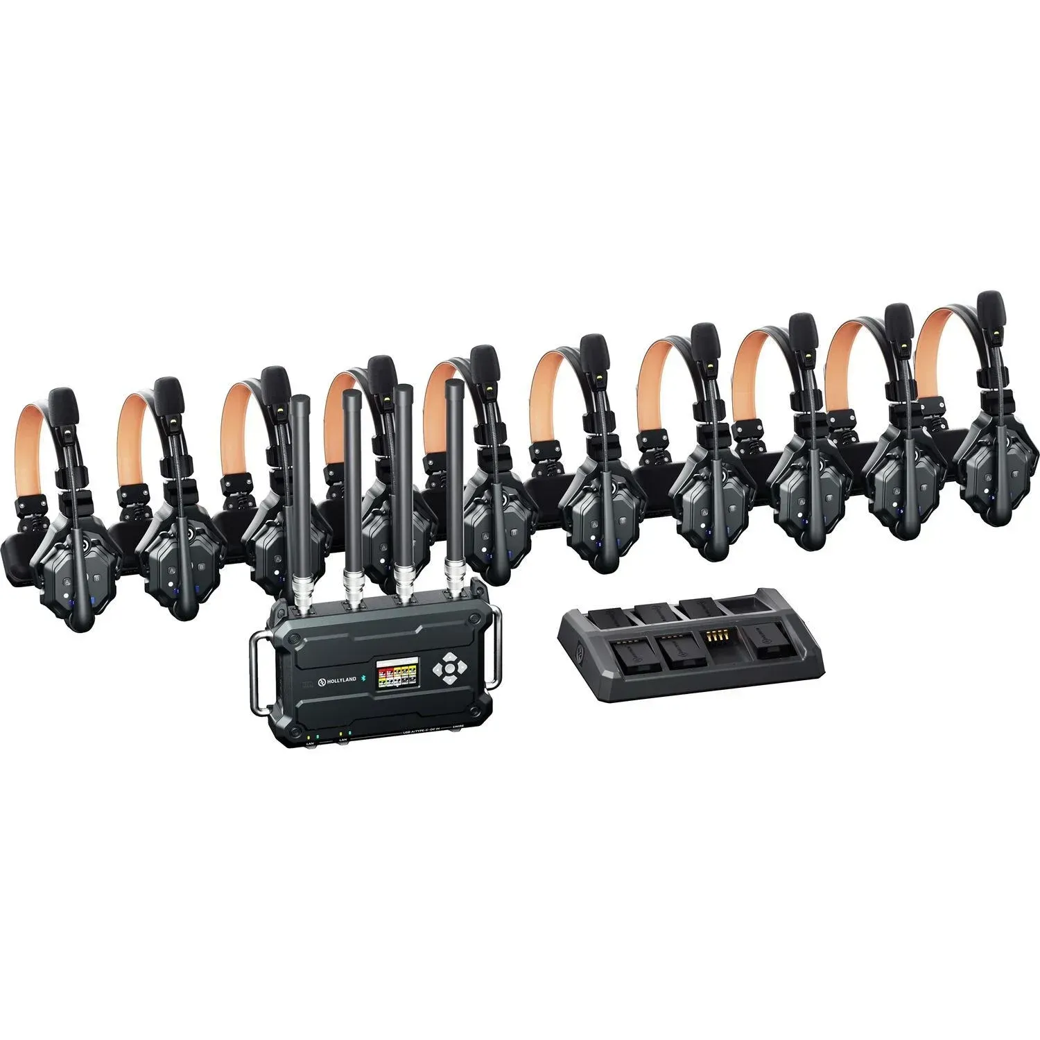 Hollyland - Hollyland Solidcom C1 Pro - Roaming Hub 10S10-Person Noise Cancelling Headset Intercom