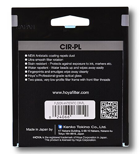 Hoya 86mm Fusion Antistatic Circular Polarize Filtre