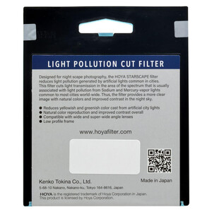 Hoya Starscape Light Pollution Cut 82mm Filtre - Thumbnail