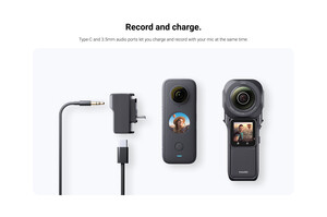 Insta360 Mic Adapter (Dikey - Vertical Version) - Thumbnail