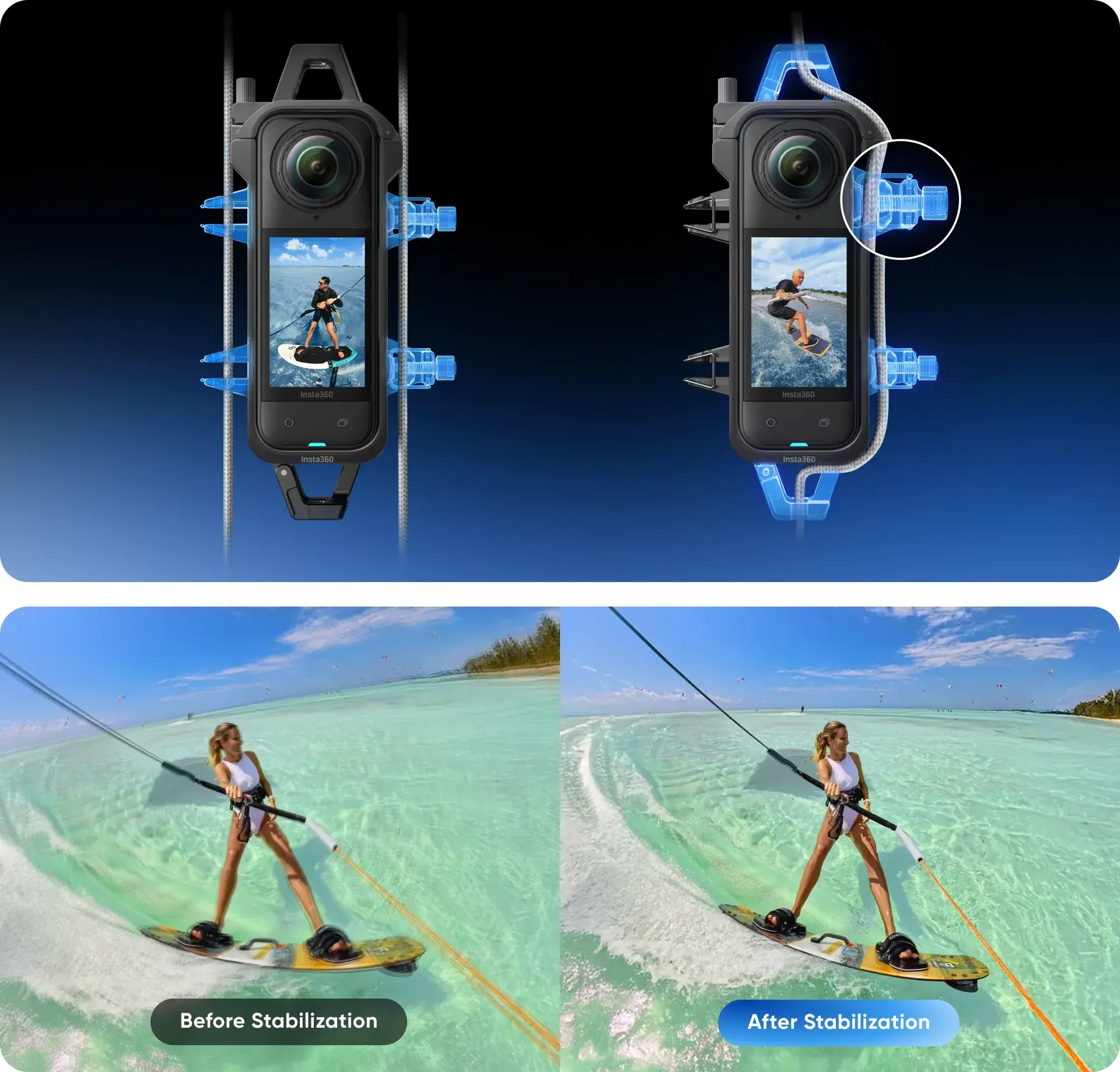 Insta360 X5 Water Sports Rope Mount - Thumbnail