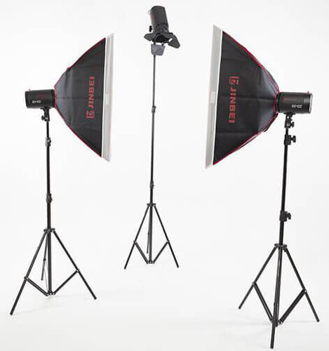 JINBEI 400Watt 3'lü Paraflaş Seti