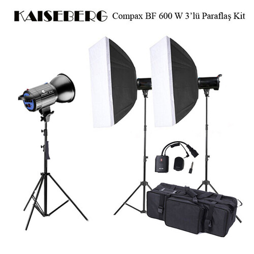 Kaiseberg Compax BF-600 3'lü Paraflaş Kit