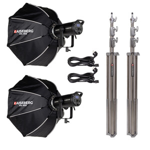 Kaiseberg - Kaiseberg X-400B Plus Bicolor Profesyonel Led Işık Seti - Kit 2