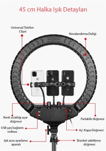 Kaiseberg RL-18 Ring LED Işık 18'' / 45cm - Thumbnail