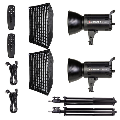 Kaiseberg SL-120BI 120W Bi-Color Led 60x90 Softbox Işık Seti - İkili Kit