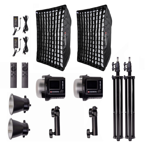 Kaiseberg SL-60B AIR 60W Bataryalı Bi-color Led 60x90 Softbox İkili Kit