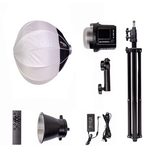 Kaiseberg - Kaiseberg SL-60B AIR 60W Bi-color Led KRL-65 Lantern Softbox Tekli Kit