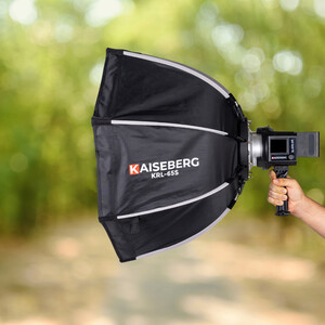 Kaiseberg - Kaiseberg SL-60B AIR 60W Bataryalı Bi-color Taşınabilir Softbox Işık - Kit 1 (1)
