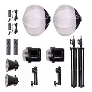 Kaiseberg - Kaiseberg SL-60B AIR 60W Bi-color Led KRL-65 Lantern Softbox İkili Kit