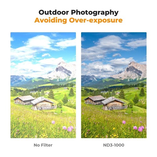 K&F 72mm Nano-D Serisi ND3-ND1000 Filtre (1.5-10 Stop)