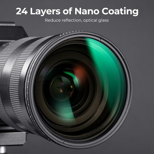 K&F 82mm Nano-D Serisi ND3-ND1000 Filtre (1.5-10 Stop)