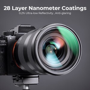K&F - K&F Concept 105mm NANO-X MC-UV 28 Çok Katmanlı Kaplamaya sahip Koruma Filtresi 8K Ultra HD (1)