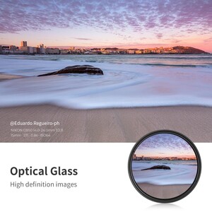 K&F Concept 37mm B-SERIES ND2-ND400 (1 ile 9 Stop) ND Filtre - Thumbnail