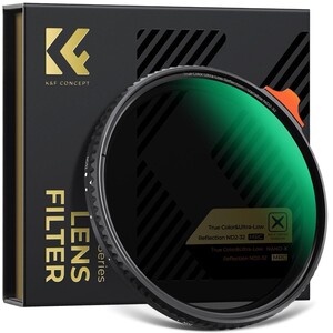 K&F - K&F Concept 82mm NANO-X ND2-32 (1-5 Stop) True Color Ultra Değişken Filtre