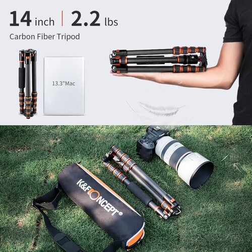 K&F Concept BA225 Carbon Fiber Tripod Ball Head (KF09.077V1)