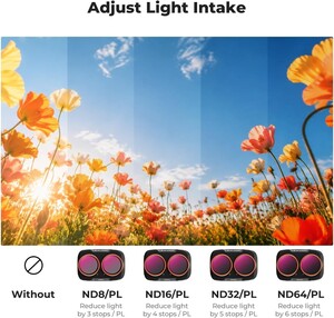 K&F Concept DJI Osmo Pocket 4P İçin 4 Parça ND/PL Filtre Seti (ND8/PL, ND16/PL, ND32/PL, ND64/PL) (Plastik) - Thumbnail