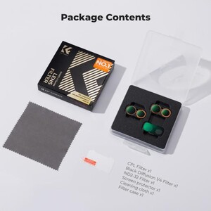 K&F Concept Insta360 Luna Ultra İçin 3 Parça Filtre Seti (CPL + Black Mist 1/4 + ND2-32) - Thumbnail