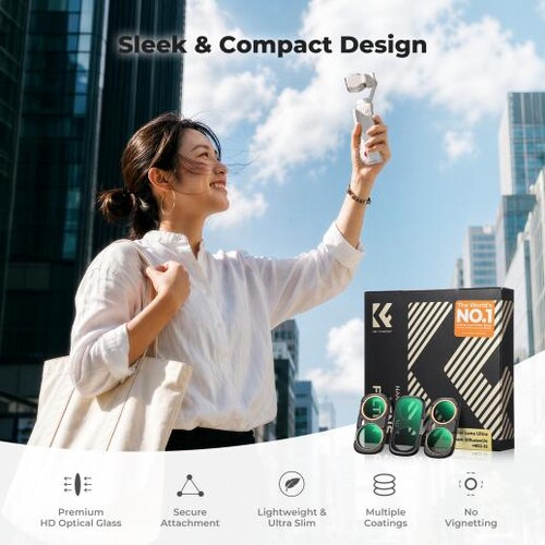 K&F Concept Insta360 Luna Ultra İçin 3 Parça Filtre Seti (CPL + Black Mist 1/4 + ND2-32)