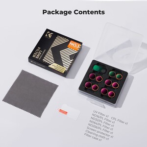 K&F Concept Insta360 Luna Ultra İçin 6 Parça Filtre Seti (UV + CPL + ND16/PL + ND32/PL + ND64/PL + ND256/PL) - Thumbnail