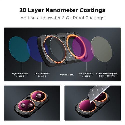 K&F Concept Insta360 Luna Ultra İçin Değişken ND Filtre (ND32-512)