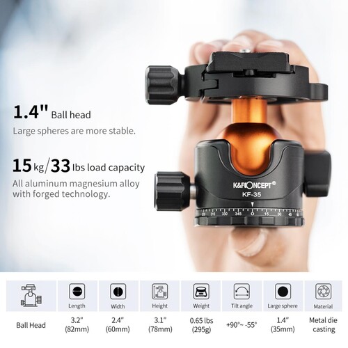 K&F Concept KF09105 Kompakt Tripod (SP4022M3)