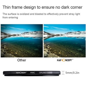 K&F Concept NANO-K SERIES 82mm HMC-CPL Filtre Ultra İnce Çok Kaplamalı - Thumbnail