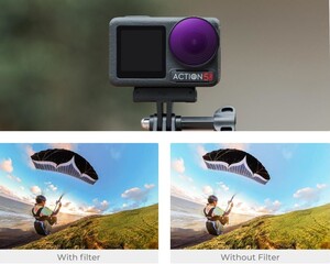 K&F concept NANO-X ND8 (3 stop) DJI Osmo Action 4 ve Osmo Action 5 Pro Lens Filtresi - Thumbnail