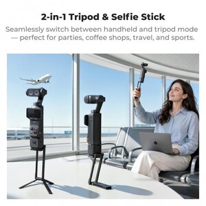 K&F Concept Pocket Kamera Tripodu (Insta360 Luna ve DJI Pocket Serileri ile uyumlu) - Thumbnail