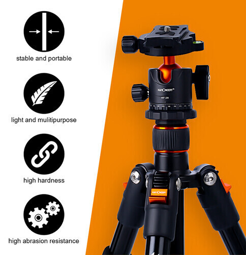 K&F Concept SA234 DSLR Alüminyum Tripod Ball Head (KF09.080)