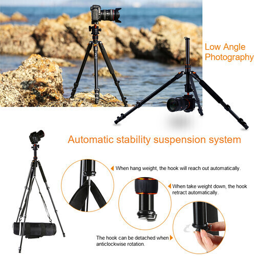 K&F Concept SA234 DSLR Alüminyum Tripod Ball Head (KF09.080)