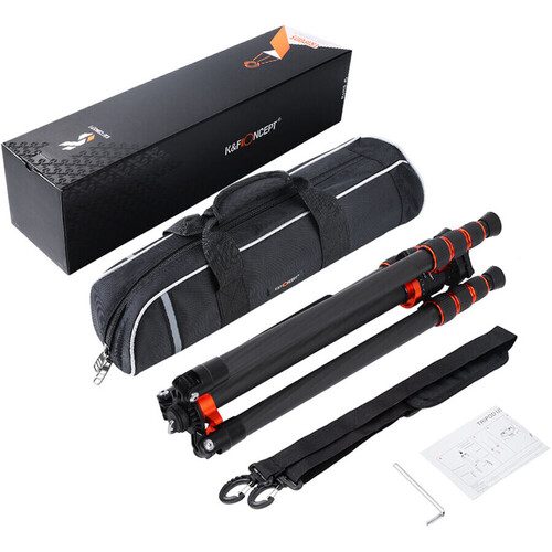 K&F Concept SA254C1 Profesyonel Carbon Fiber Tripod Kit (KF09.091)