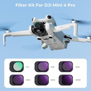 K&F - K&F DJI Mini 4 Pro Filtre Kiti 6'lı Paket (CPL + ND8 + ND16 + ND32 + ND64 + ND128) (1)