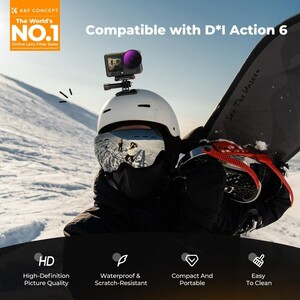 K&F - K&F NANO-X ND8 ND16 ND32 ND64 4'lü Filtre Kiti DJI Osmo Action 6 ile uyumlu Çok Katmanlı Kaplamalı Işık Azaltma Pozlama Kontrolü Optik Cam Filtreler (1)