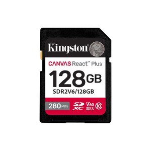 Kingston 128GB Canvas React Plus SDXC UHS-II 280R/100W U3 V60 - Thumbnail