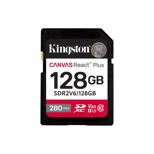 Kingston 128GB Canvas React Plus SDXC UHS-II 280R/100W U3 V60
