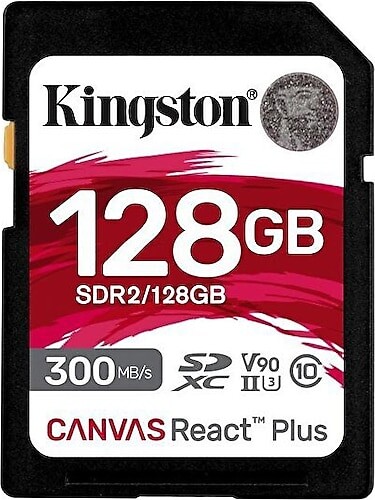 Kingston 128GB Canvas React Plus SDXC UHS-II 300R/260W U3 V90