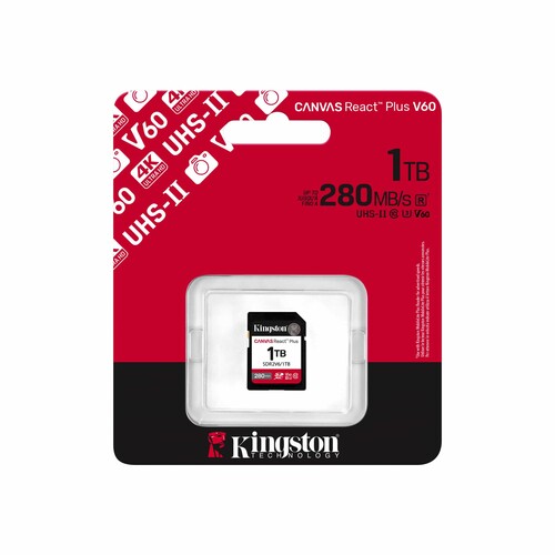Kingston 1TB Canvas React Plus SDXC UHS-II 280R/150W U3 V60