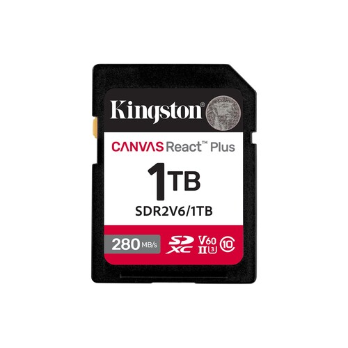 Kingston 1TB Canvas React Plus SDXC UHS-II 280R/150W U3 V60