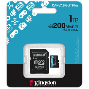 Kingston - Kingston 1TB microSDXC Canvas Go! Plus Gen4 200MB/s A2 U3 V30 + Adaptör