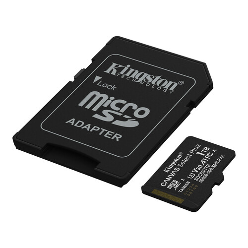 Kingston 1TB microSDXC Canvas Select Plus Gen3 150MB/s A1 + Adaptör