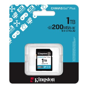Kingston - Kingston 1TB SDXC Canvas Go! Plus Gen4 200MB/s C10 UHS-I U3 V30